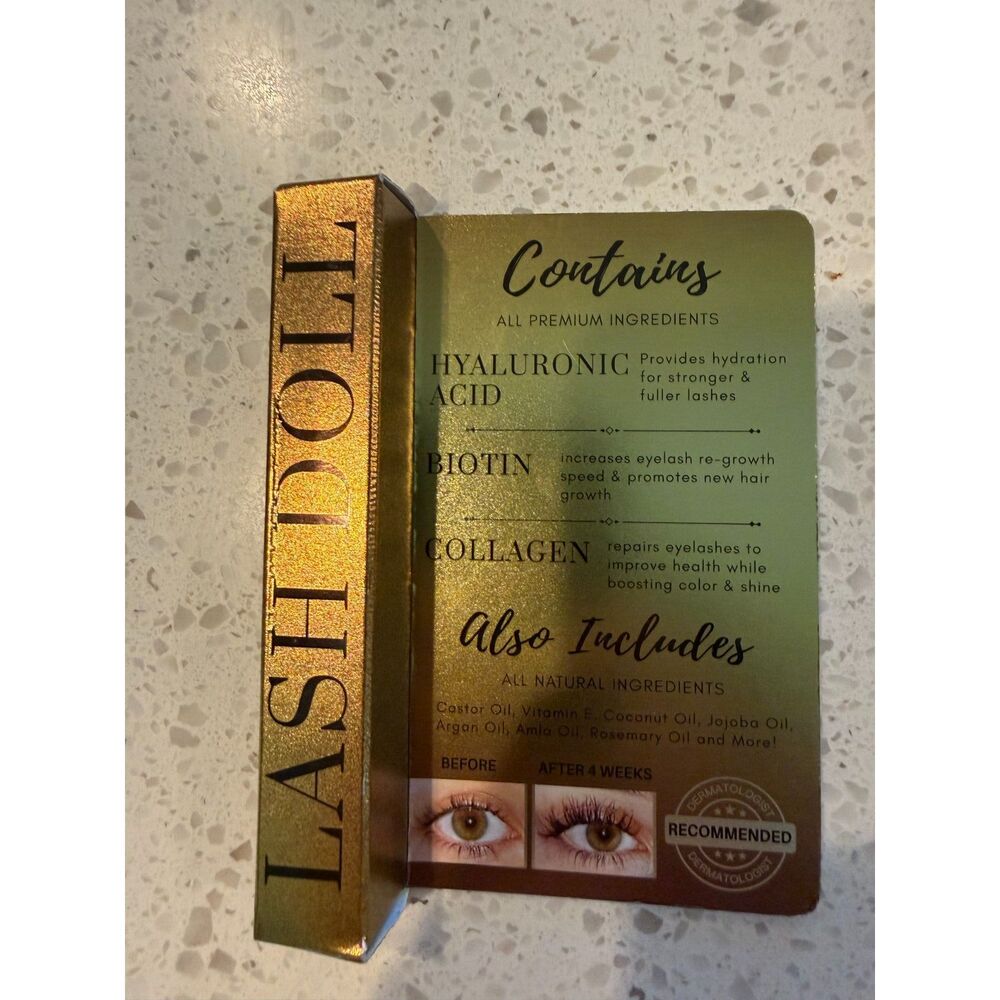 LashDoll Eyelash Growth Serum Hyaluronic Acid Biotin Collagen New